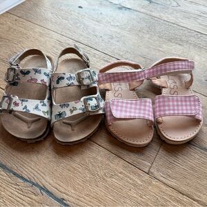 Toddler Girls Pink and White Sandals size 6